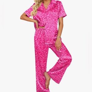 Amazon pink leopard print pajama set